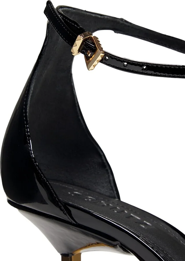 Women's Allure T 90MM Patent Leather T-Strap Sandals - Black - Size 6.5 - Image 6