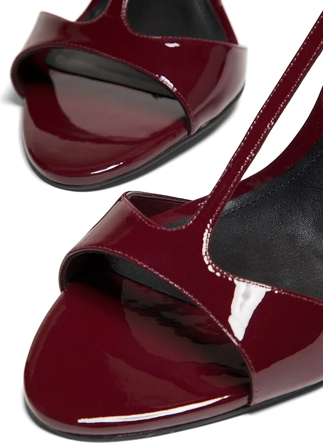 Women's Allure T 90MM Patent Leather T-Strap Sandals - Black - Size 6.5 - Image 10