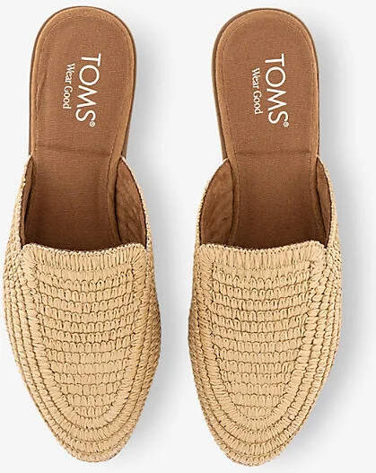 Womens Almond Raffia Jade Raffia Mules Eur 38/5 Uk Women - Image 2