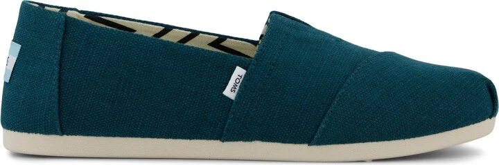 Womens Alpargata Classic Dark Teal Heritage Canvas