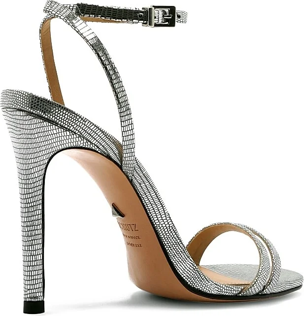 Women's Altina Metallic Embossed Leather Sandals - Gold - Size 5 - Image 8