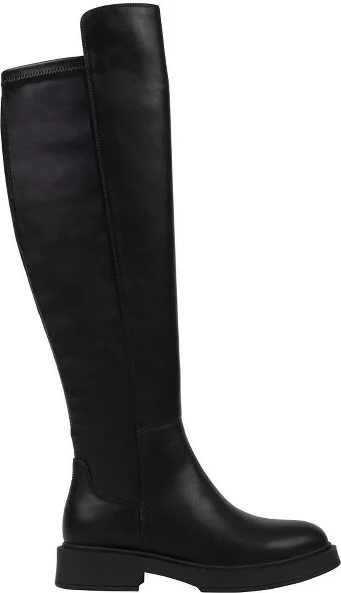 Women's Alya Black Classic Elastic Knee-High Boots - Image 2