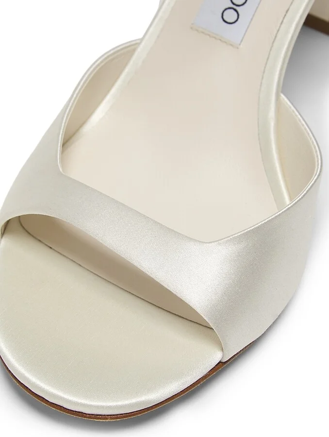 Women's Alys 85MM Satin Sandals - Ivory - Size 5 - Image 6
