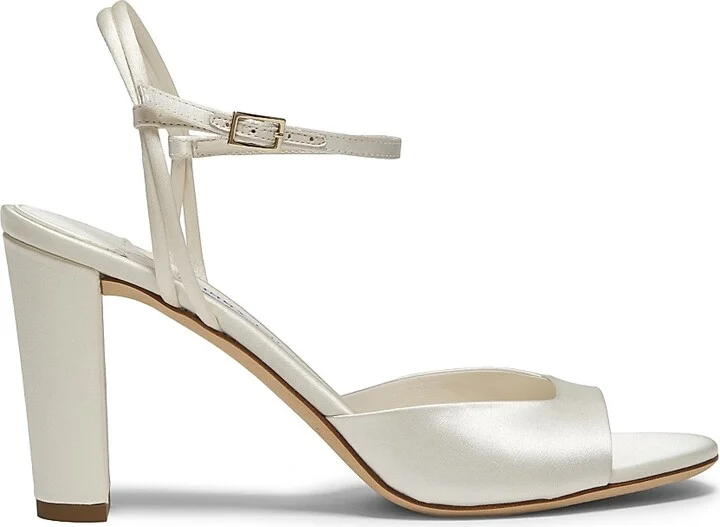 Women's Alys 85MM Satin Sandals - Ivory - Size 5