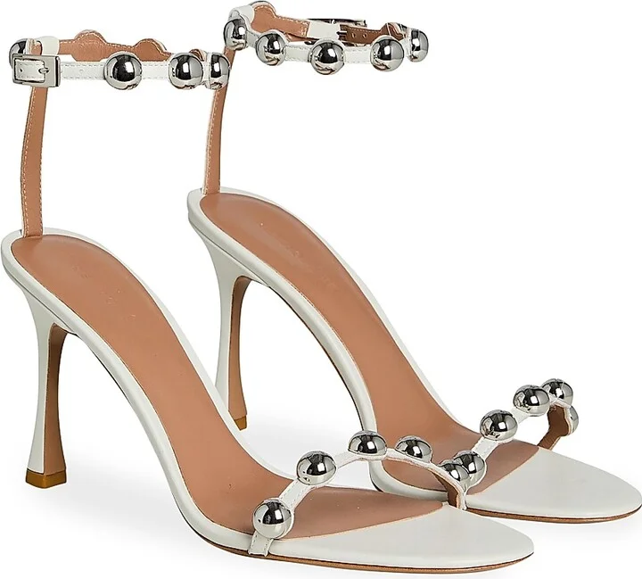 Women's Amata Embellished Heels - White Silver - Size 7.5 - Image 2