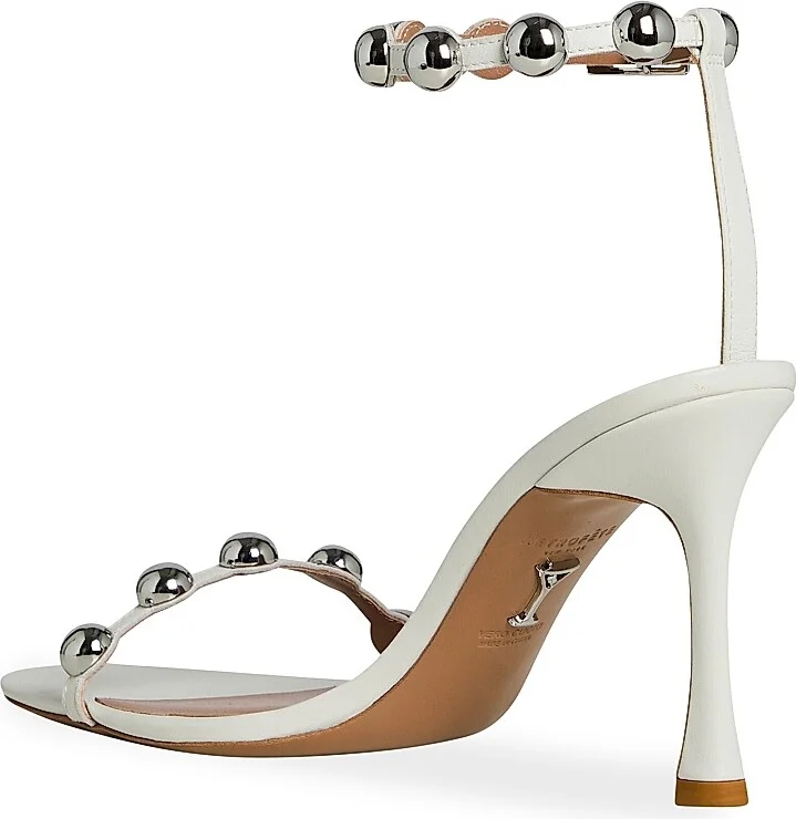 Women's Amata Embellished Heels - White Silver - Size 7.5 - Image 3