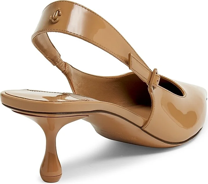 Women's Amel 50MM Patent Leather Slingback Pumps - Biscuit - Size 6 - Image 3