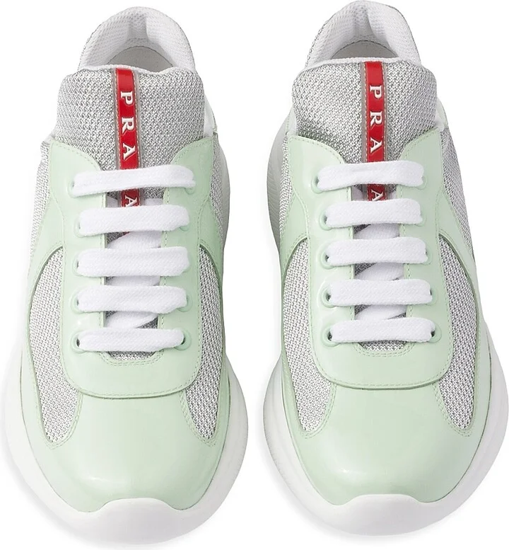 Women's America's Cup Biker Fabric Sneakers - Light Green - Size 6 - Image 2
