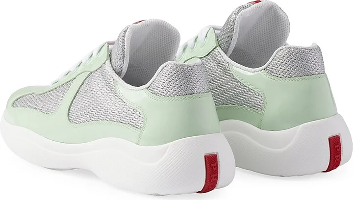 Women's America's Cup Biker Fabric Sneakers - Light Green - Size 6 - Image 3