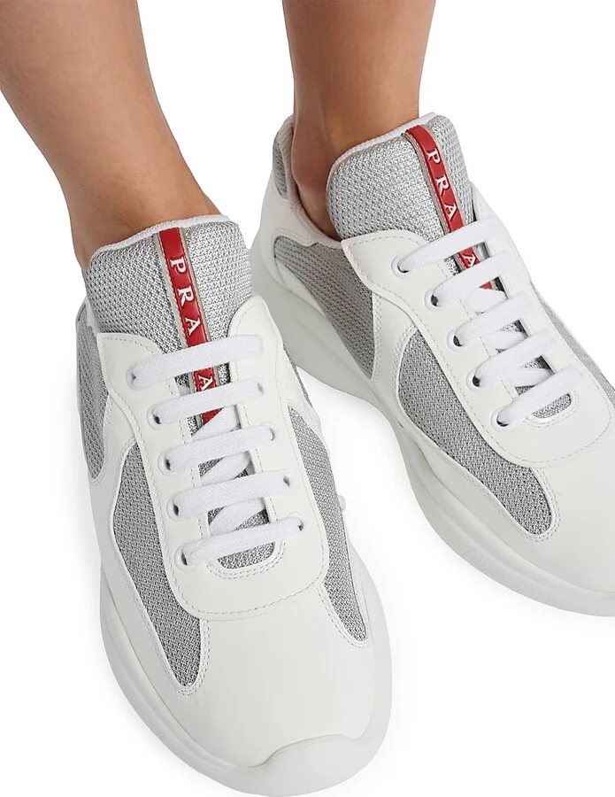 Women's America's Cup Biker Fabric Sneakers - Light Green - Size 6 - Image 11