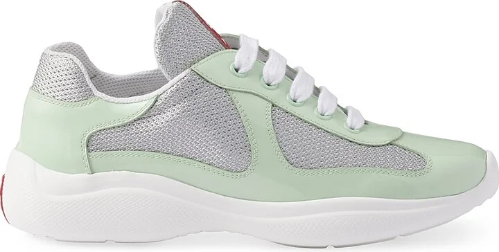 Women's America's Cup Biker Fabric Sneakers - Light Green - Size 6