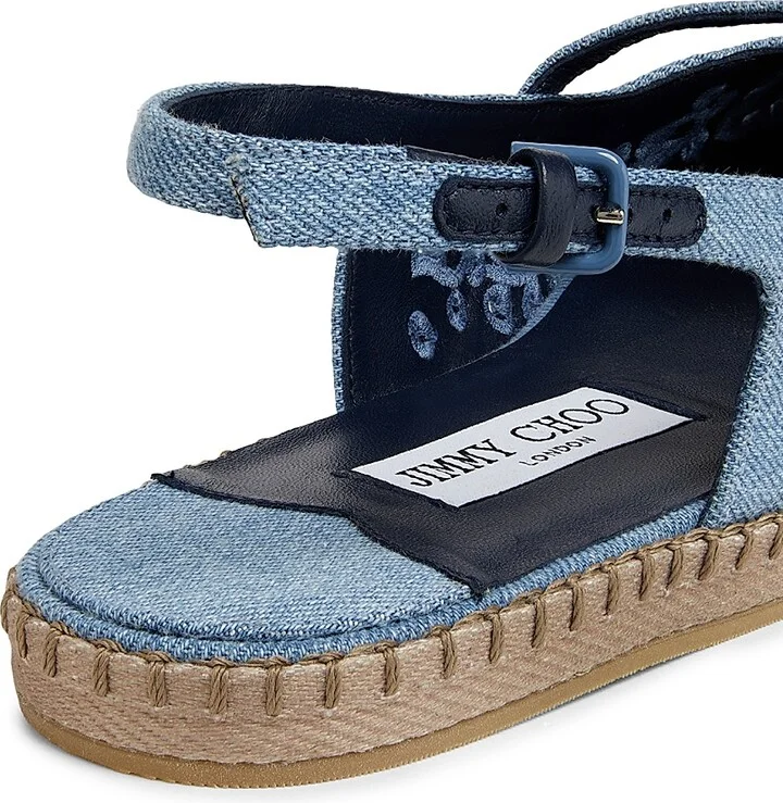 Women's Amiee Denim Slingback Espadrille Flats - Blue Haze - Size 5 - Image 3