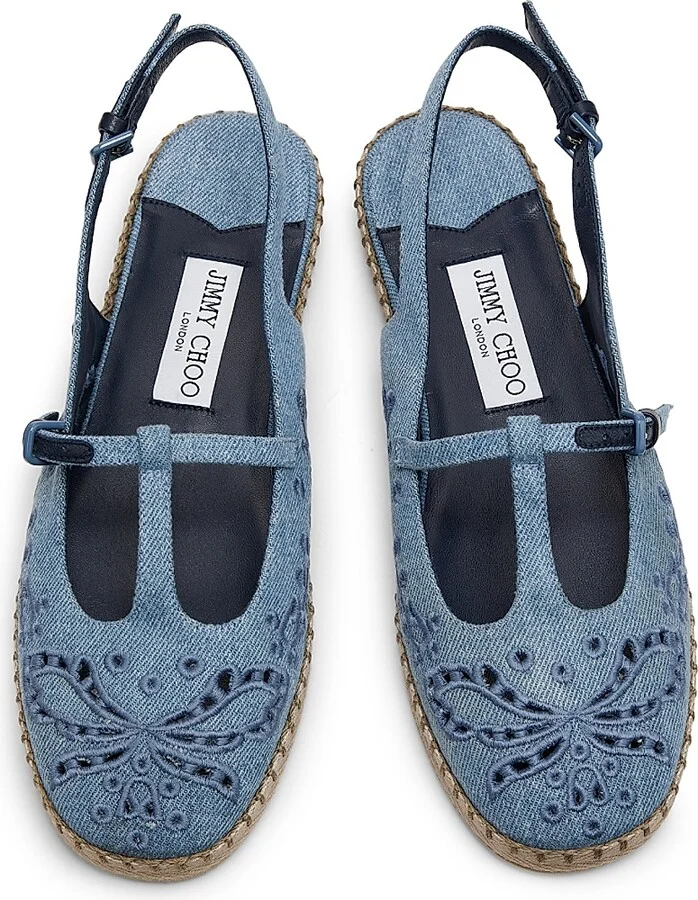 Women's Amiee Denim Slingback Espadrille Flats - Blue Haze - Size 5 - Image 4