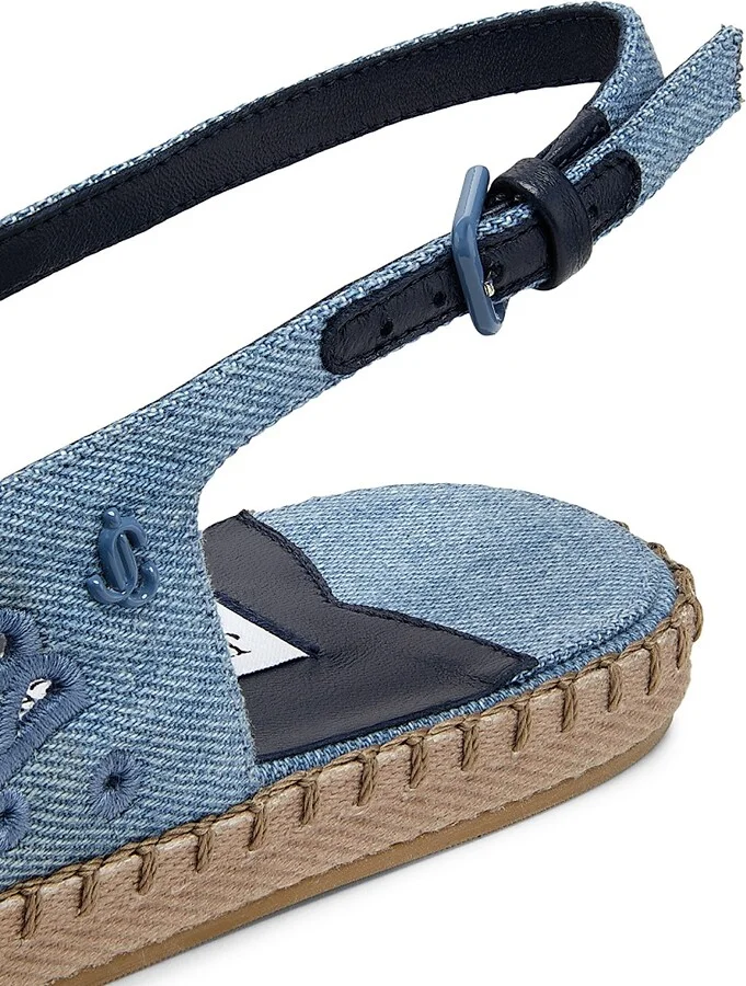 Women's Amiee Denim Slingback Espadrille Flats - Blue Haze - Size 5 - Image 5