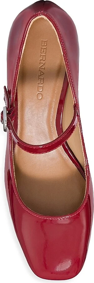 Women's Ancona Block Heel Mary Janes - Dark Red - Size 6.5 - Image 3