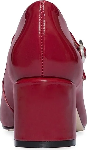 Women's Ancona Block Heel Mary Janes - Dark Red - Size 6.5 - Image 5