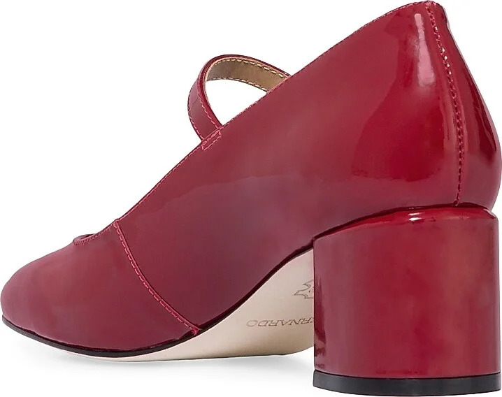 Women's Ancona Block Heel Mary Janes - Dark Red - Size 6.5 - Image 6