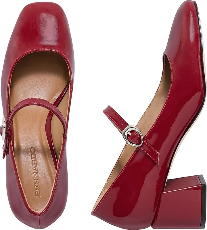 Women's Ancona Block Heel Mary Janes - Dark Red - Size 6.5 - Image 8