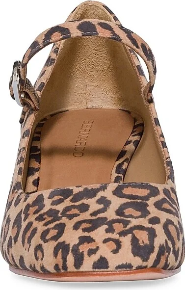 Women's Ancona Mary Jane Block Heels - Sand Cheetah - Size 7.5 - Image 4