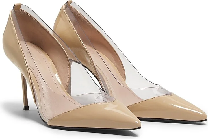 Women's Andie 90MM Patent Leather & PVC Pumps - Cream Transparent - Size 5 - Image 2