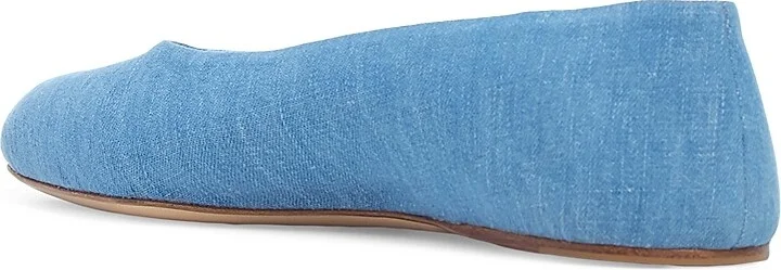 Women's Andre Cotton & Linen Ballerina Flats - Light Blue Denim - Size 6.5 - Image 3