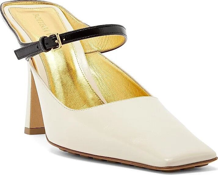 Women's Andrea 90MM Leather Pumps - Sea Salt Black - Size 6 - Image 2
