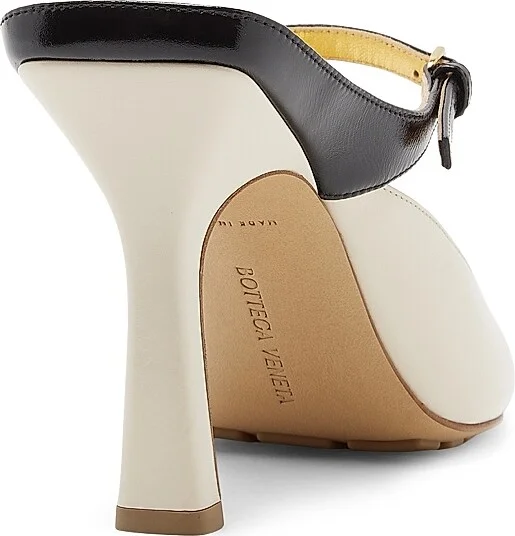 Women's Andrea 90MM Leather Pumps - Sea Salt Black - Size 6 - Image 3