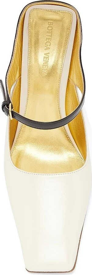 Women's Andrea 90MM Leather Pumps - Sea Salt Black - Size 6 - Image 4