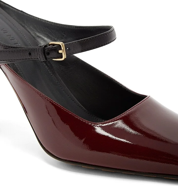 Women's Andrea 90MM Leather Pumps - Sea Salt Black - Size 6 - Image 9
