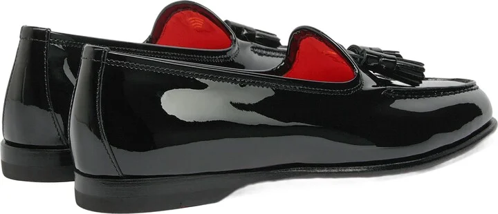 Women's Andrea Black Patent Tassel Loafer - Image 4