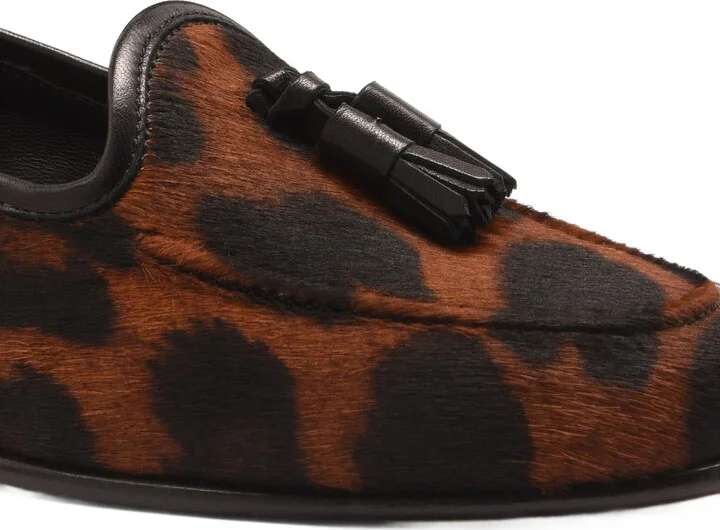 Women's Andrea Leopard Tassel Loafer - Image 5