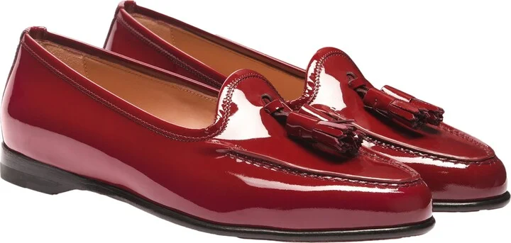 Women's Andrea Red Patent Tassel Loafer - Image 3