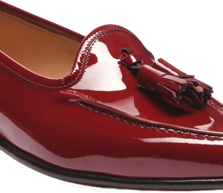 Women's Andrea Red Patent Tassel Loafer - Image 5