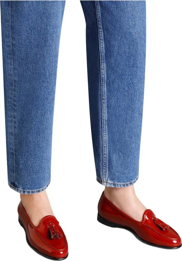 Women's Andrea Red Patent Tassel Loafer - Image 6