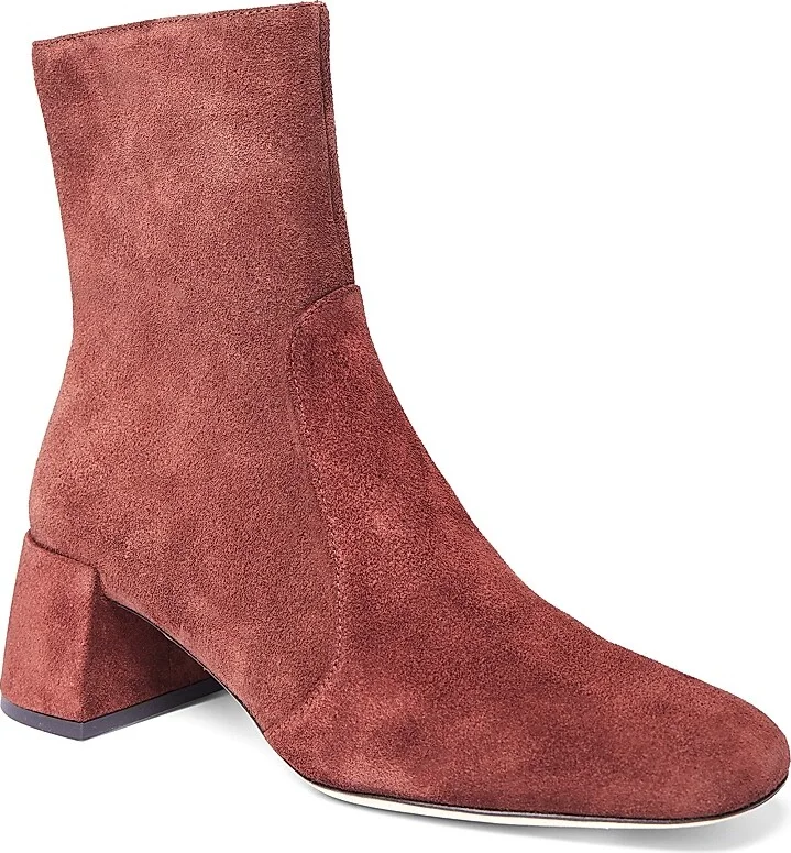Women's Andy 50MM Suede Ankle Boots - Mahogany - Size 5 - Image 2