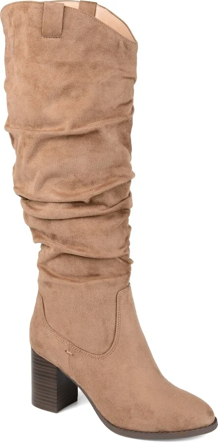 Womens Aneil Stacked Heel Knee High Boots