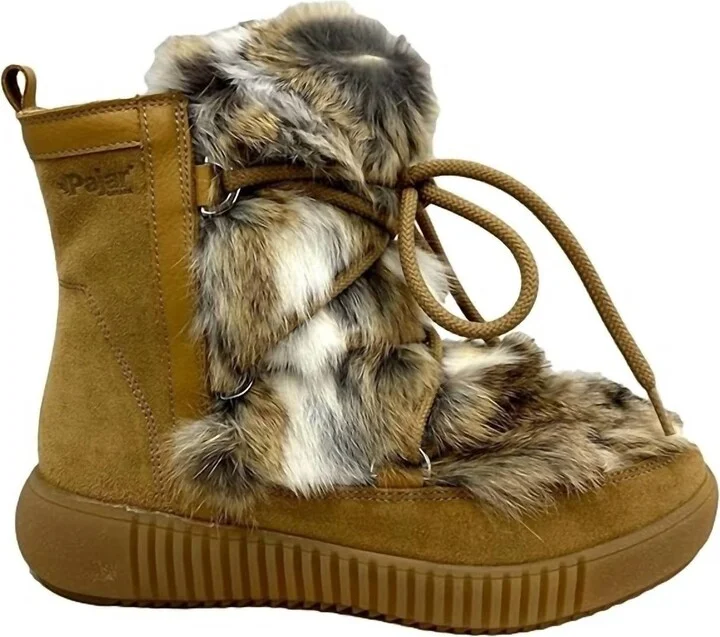 Women's Anet Zip Boot In Beige Suede/rabbit