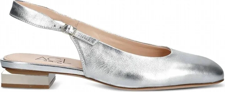 Women's Angie Low Sling Shoes In Silver