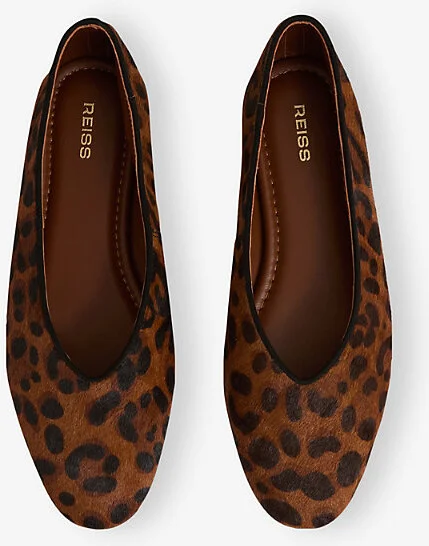 Womens Animal Amelia Leather Ballet Flats Eur 40 / 7 Uk Women - Image 2