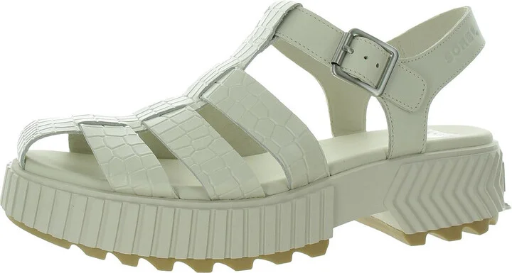 Womens Animal Print Cage Fisherman Sandals