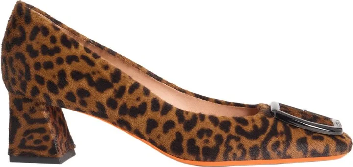 Women's animal-print cavallino mid-heel pump