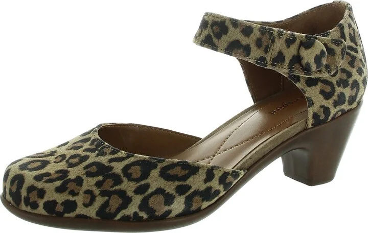 Womens Animal Print Leather Pumps