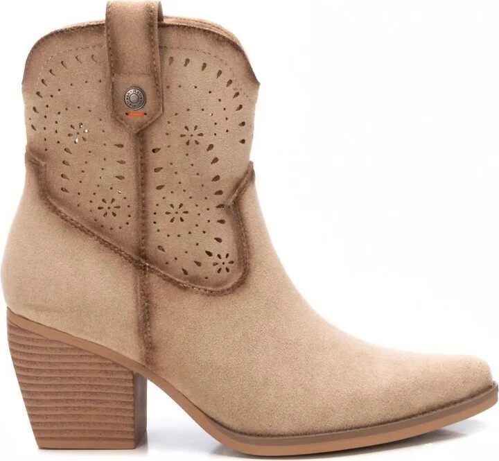 Women's Ankle Booties In Beige
