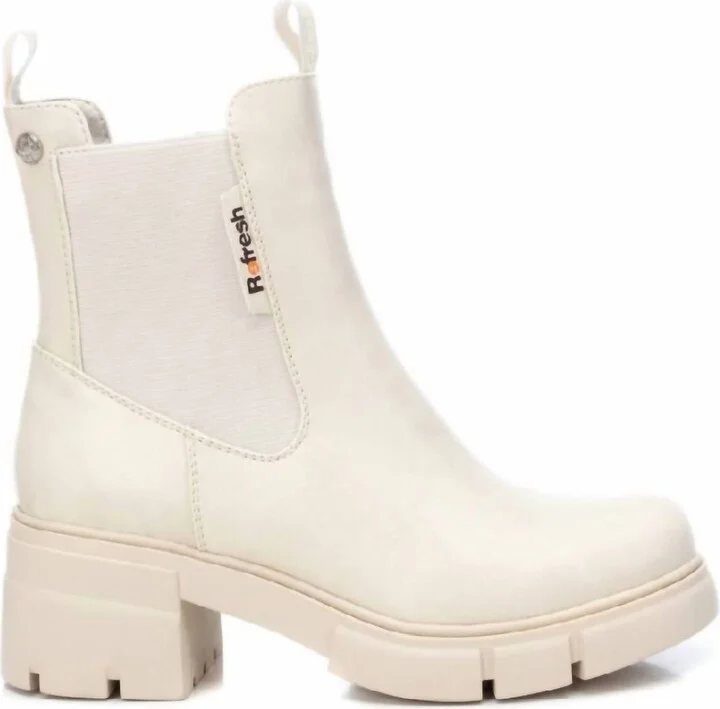 Women's Ankle Booties In Light Beige