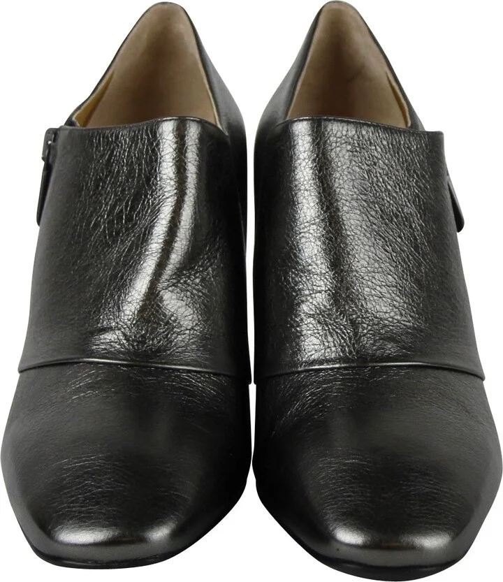 Women's Ankle Grey Metallic Leather Booties (40.5 G / 10.5 US) - Image 2