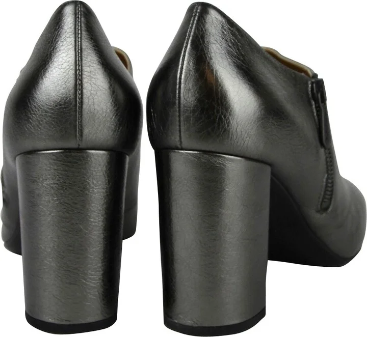 Women's Ankle Grey Metallic Leather Booties (40.5 G / 10.5 US) - Image 5