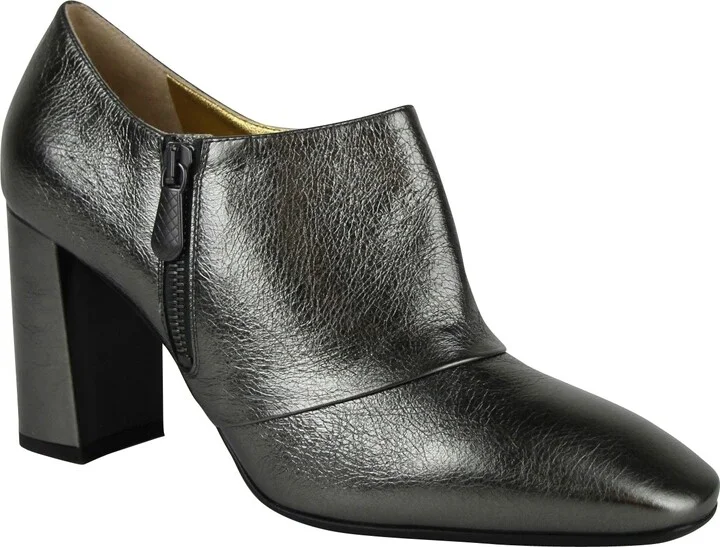 Women's Ankle Grey Metallic Leather Booties (40.5 G / 10.5 US)