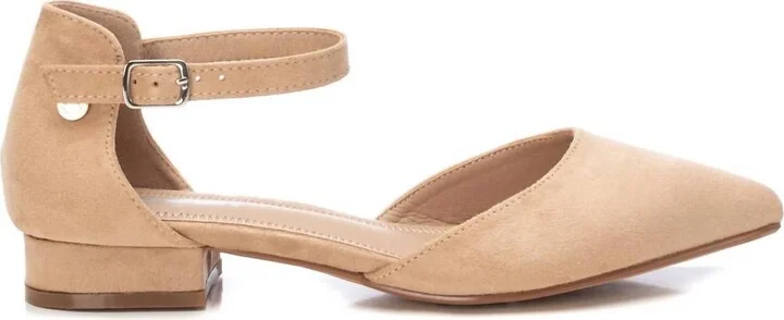 Women's Ankle Strap Flat Shoes In Taupe
