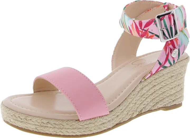 Womens Ankle Strap Wedge Heel Espadrilles