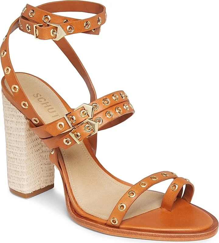 Women's Annete Grommet Leather Sandals - Brown - Size 6.5 - Image 2